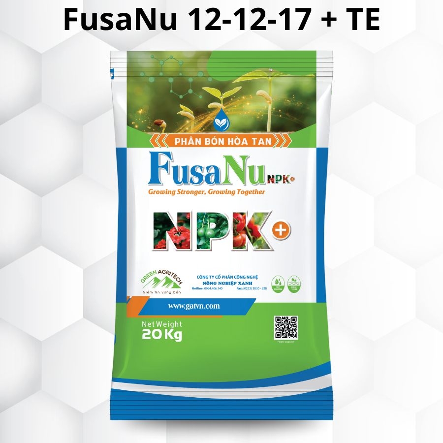 Phân bón hòa tan FusaNu 12-12-17 + TE