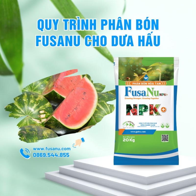 Quy trình phân bón hòa tan FusaNu cho Dưa Hấu